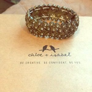 Chloe and Isabel antique brass stretch bracelet